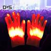 1 Pair LED Club Gloves Adjustable Flashing Modes Anti-slip Button Batteries Powered Christmas Luminous Gloves Colorful Party Flash Gloves