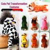 Autumn & Winter Coral Fleece Four-Legged Dog Costume for Small To Large Pets