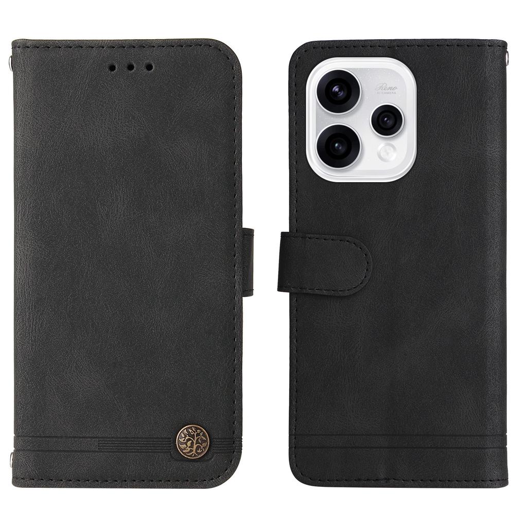 Para Oppo Reno15 5G (Global)/Reno15c 5G (porcelana) Fundas de Cuero Tipo Billetera Cubierta de Teléfono Táctil de Piel con Soporte y Correa