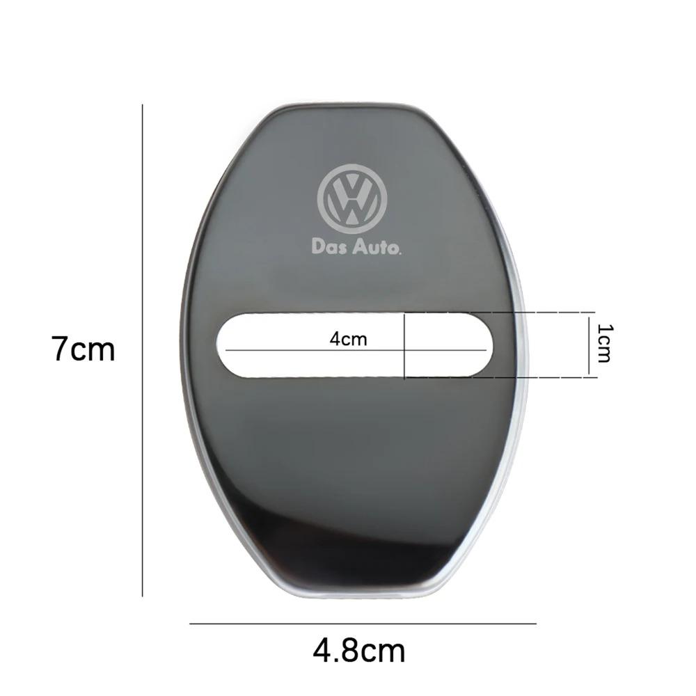 4Pcs Aluminum Alloy Car Door Lock Cover Decorative Cap For VW Atlas Jetta Touareg Variant Golf Polo GTI Taos Nivus Passat Tiguan Gj8