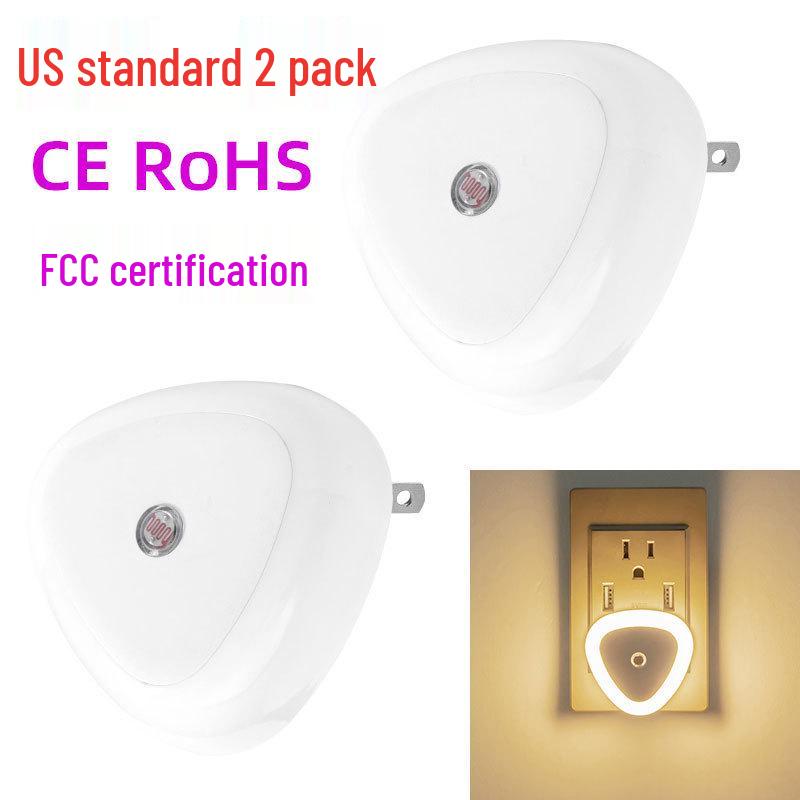 Triangle US Plug Smart LED Night Light - Energy-Saving Induction (1, 2, 4, or 6 Pack)