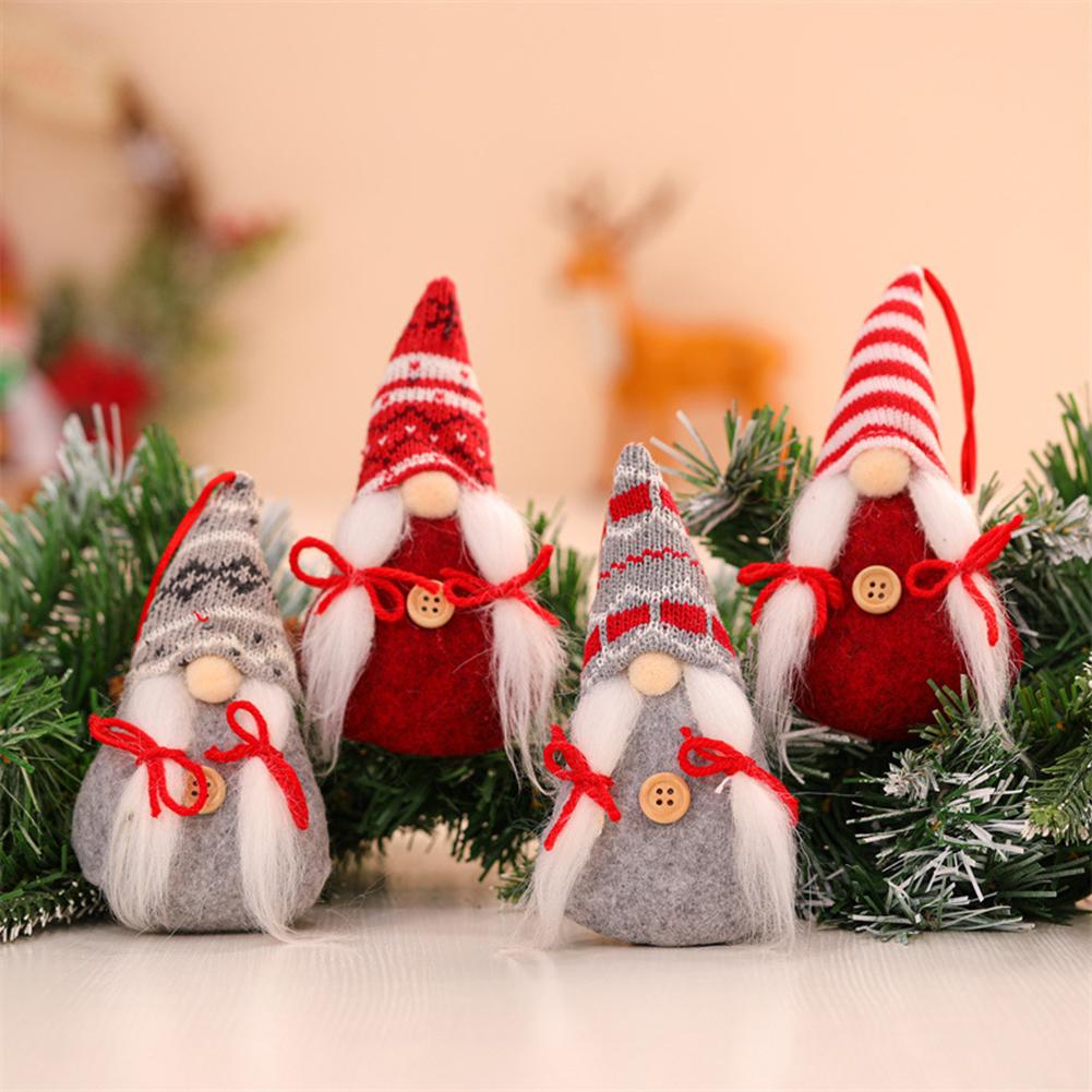 Stuffed Gnome Ornaments for Christmas Hanging Plush Gonk Santa Doll