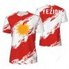 Sports Mesh T-shirt Yezidi Flag For Running Bike Soccer Tennis Football Fitness Tees 3D Printed Custom
