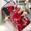 Samsung S26ULTRA Phone Case S24 Tempered Glass Red Rose A16 Black Protective Case A07