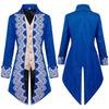Medieval court tuxedo long embroidered one-piece vest jacket stage play cos count plus size performance suit