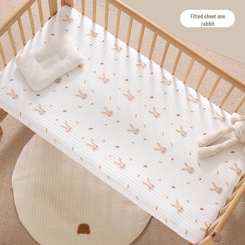 Rouxun Pure Cotton Patchwork Baby Crib Mattress Cover - All Seasons