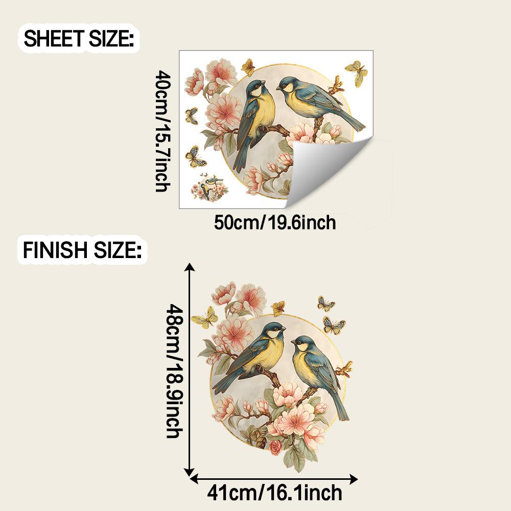 

Новые наклейки в китайском стиле «Изучение цветов, птиц, бабочек», для украшения и облагораживания прихожей дома