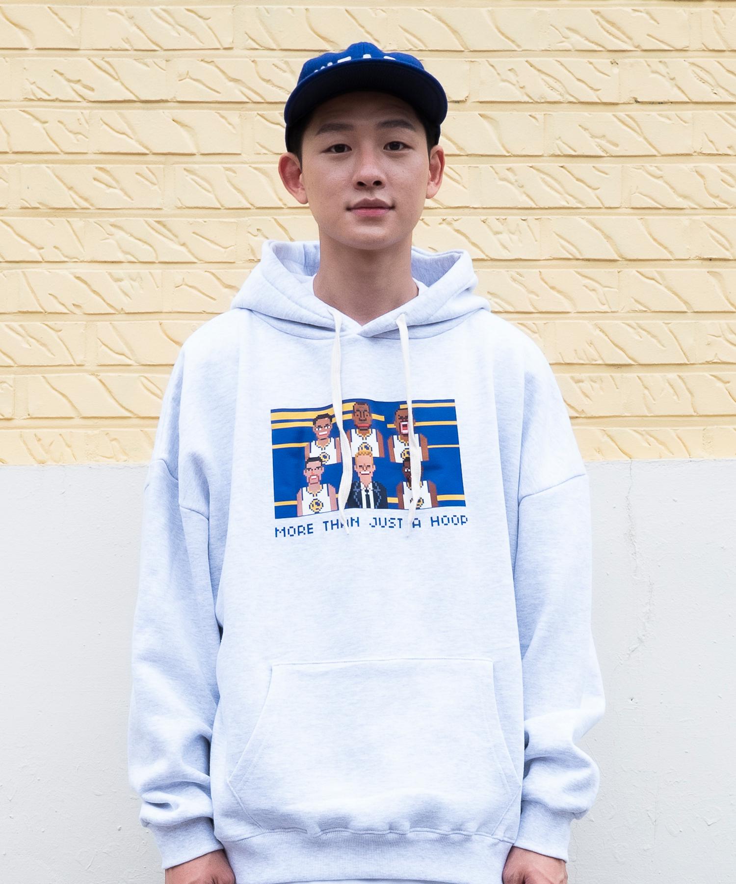 Толстовка Sturf X Ju Jae-Beom Pixel Downtown Team Светло-серая Xl