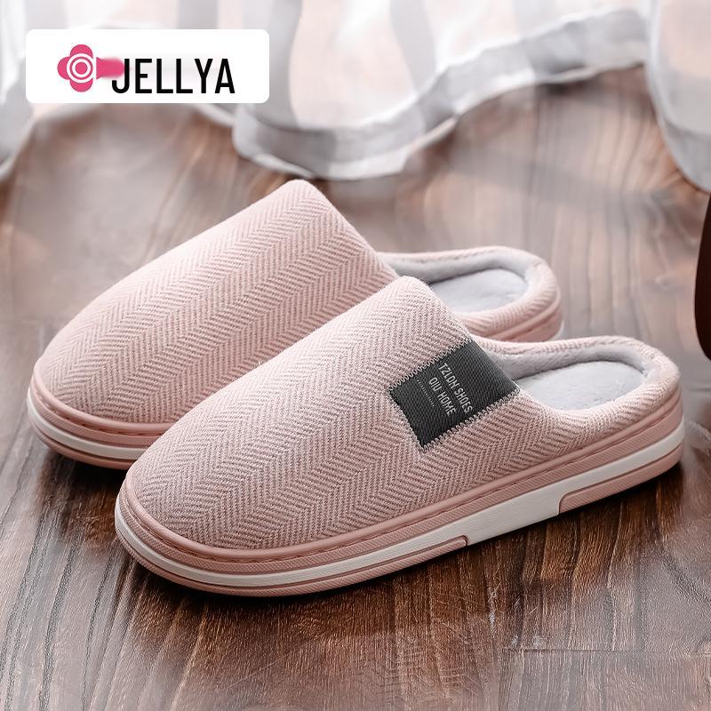 Jie Liya Plush Cotton Slippers: Non-Slip, Warm Indoor & Outdoor Wear for Men & Women - Perfect for Autumn & Winter