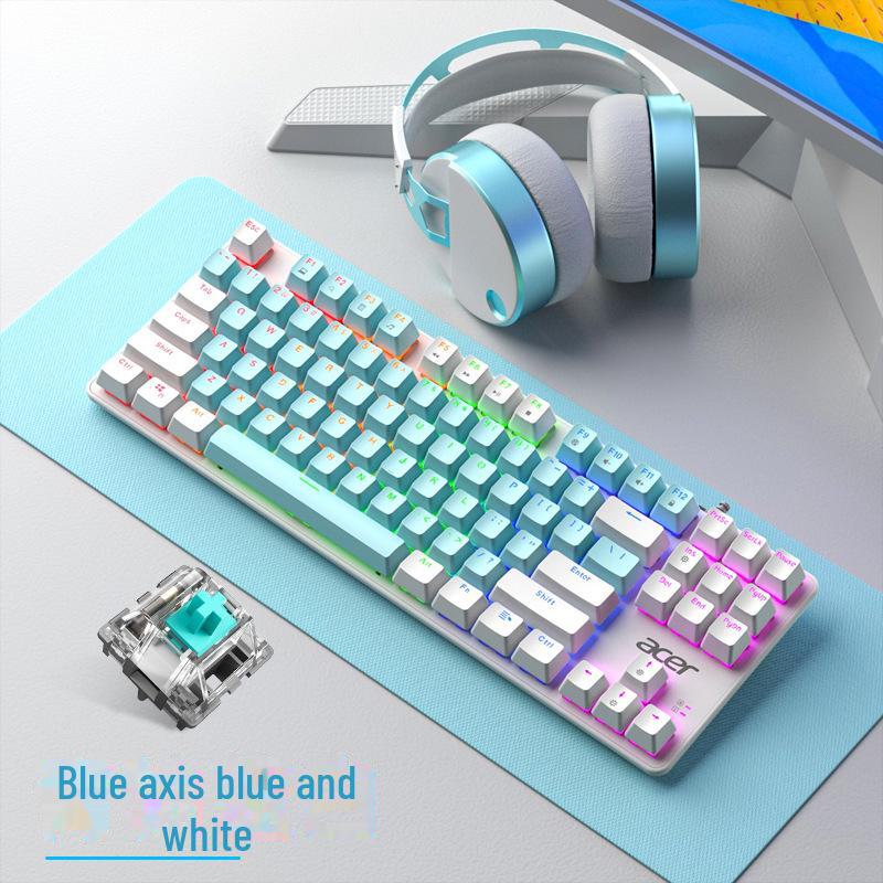 Acer True Mechanical Wired Gaming Keyboard with Red/Blue Axis for Desktop and Laptop