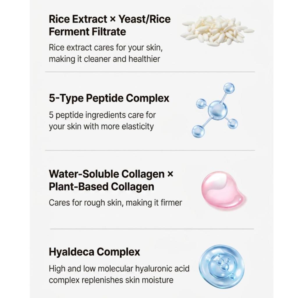 NACIFIC Rice Pepta Collagen Hydrogel Sheet Mask 4 Sheets