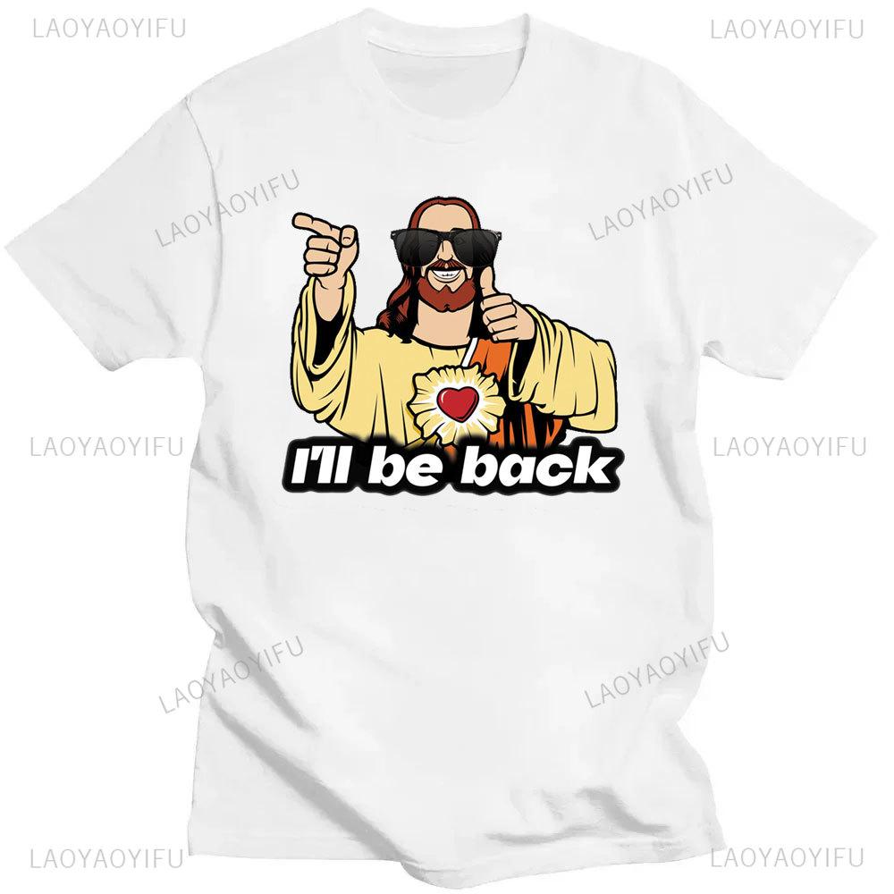 Funny Jesus I Saw That Meme Print Graphic Tshirt Unisex Unisex Tee Shirt Short Sleeve Creativity Casual Summer Shirt Streetwear Tops Unisex