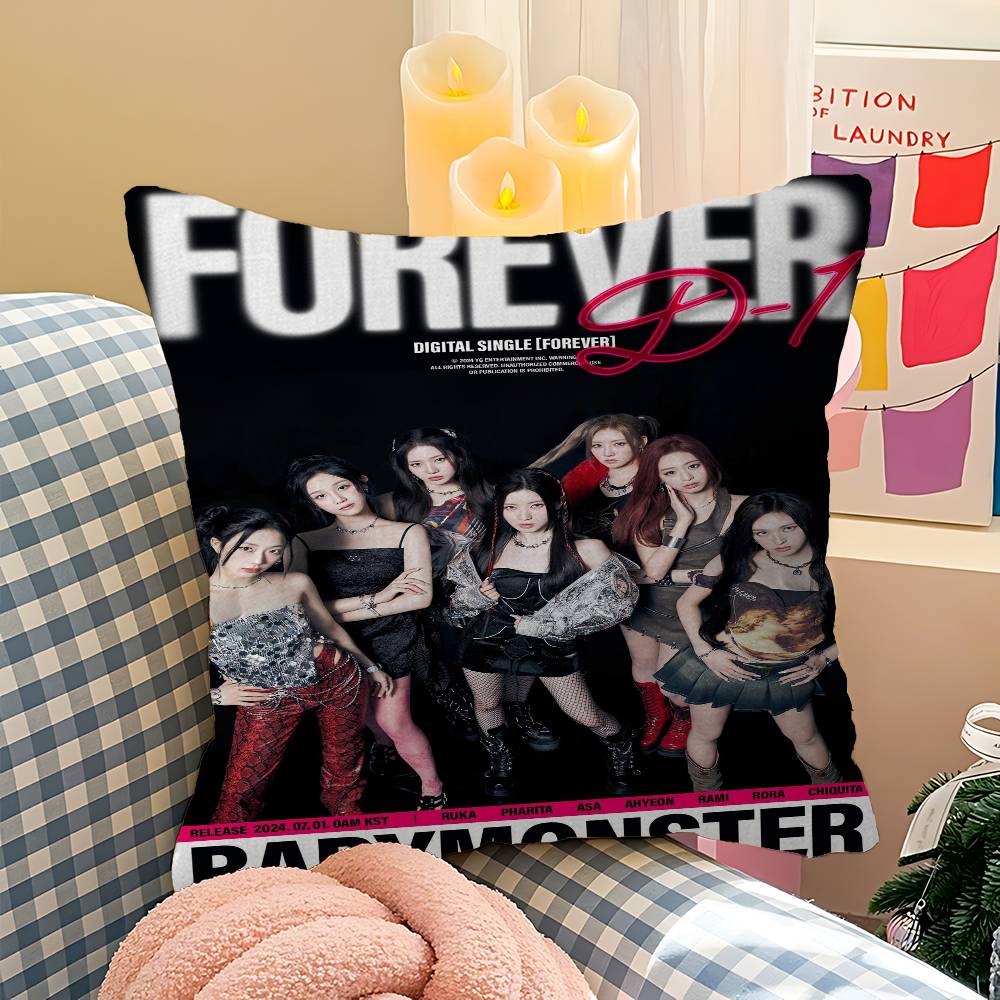 Kpop B-Babymonster Персонализированная наволочка Детская спальня Декор для дикой вечеринки Наволочка Подарок на день рождения ребенка Душ 12x12Inch