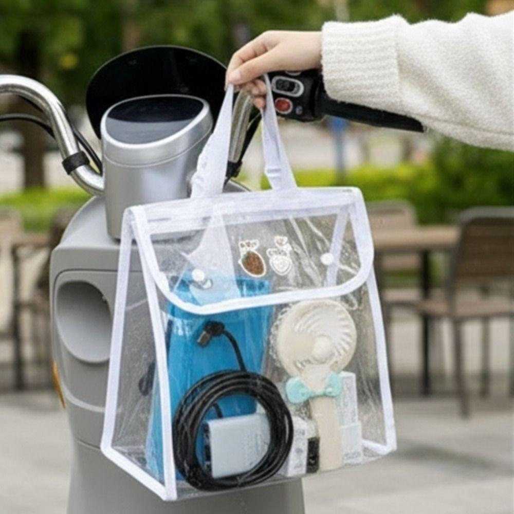 Universal Hanging Storage Bag Dustproof Transparent Bike Hanging Bag Large Capacity Waterproof Organizer Pouch
