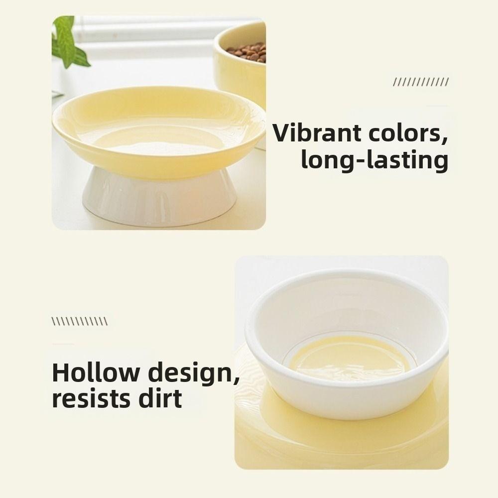 Ceramic Cat Bowl Cute Dog Food Feeding Basin Creative Pet High Foot Bowl Water Container