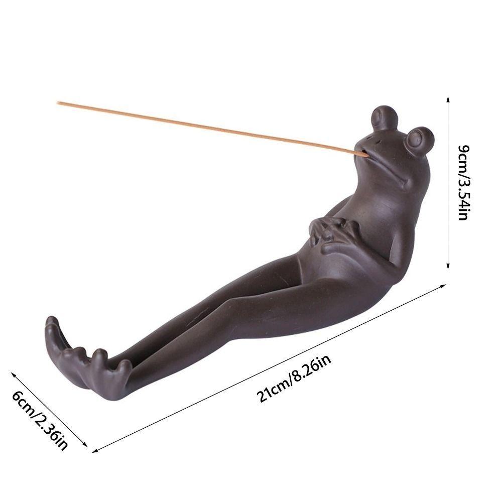 Hars Kikkertje Wierookhouder Ornament Ambacht Zen Meditatie Handpalm Wierookbrander Beeld Decor Sandelhout Wierookbrander