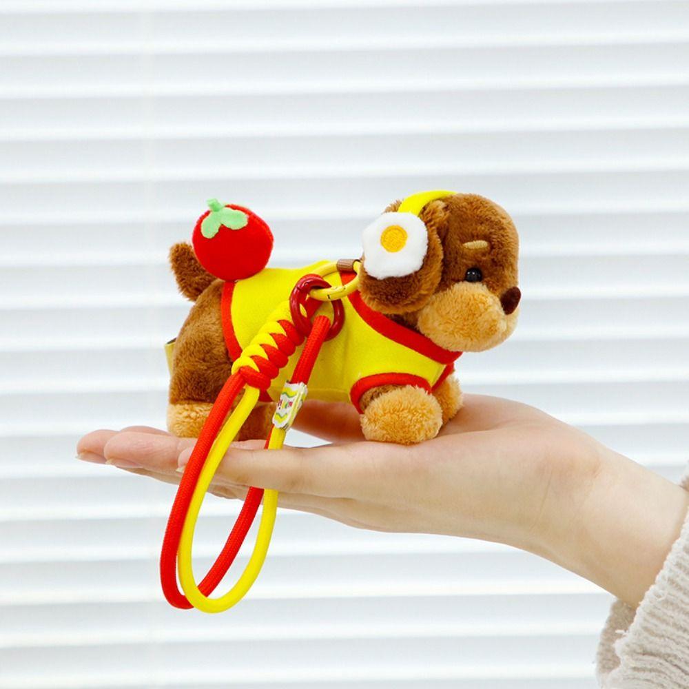 Fluffy Puppy Car Key Ring Girl Heart Animal Puppy Dolls Keyring  Hanging Accessory
