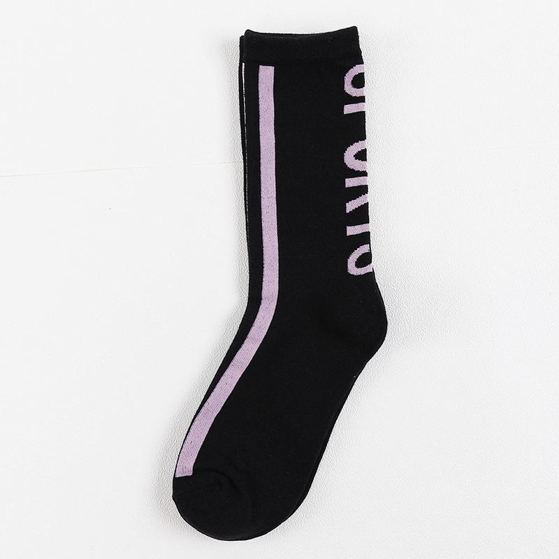 

Мужские весенне-осенние спортивные гольфы в вертикальную полоску для студентов 1 pair чёрный