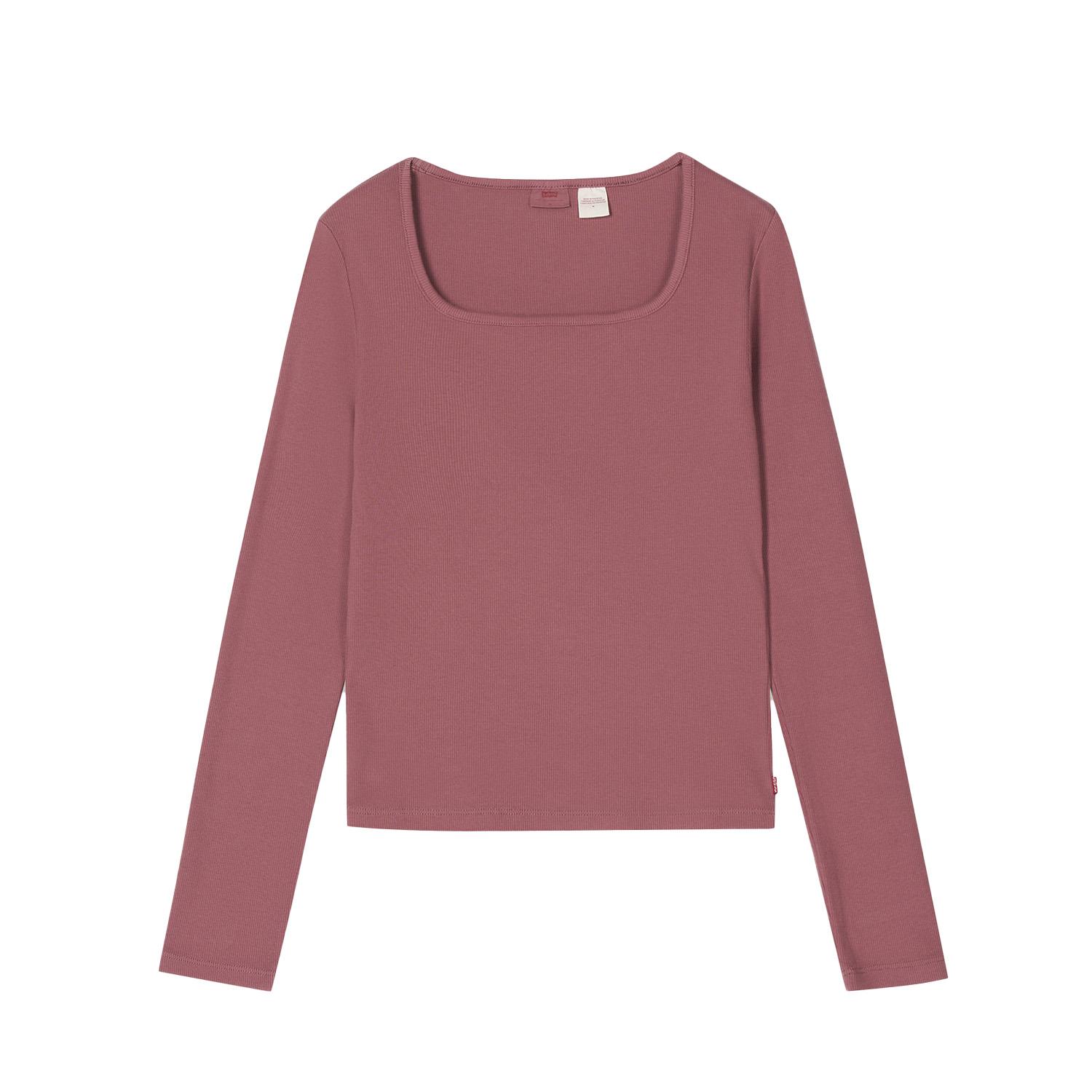 

Levis Comfortable Versatile Fashion Basic Square Neck Long Sleeve T-Shirt Women tops 005IO-0008 M