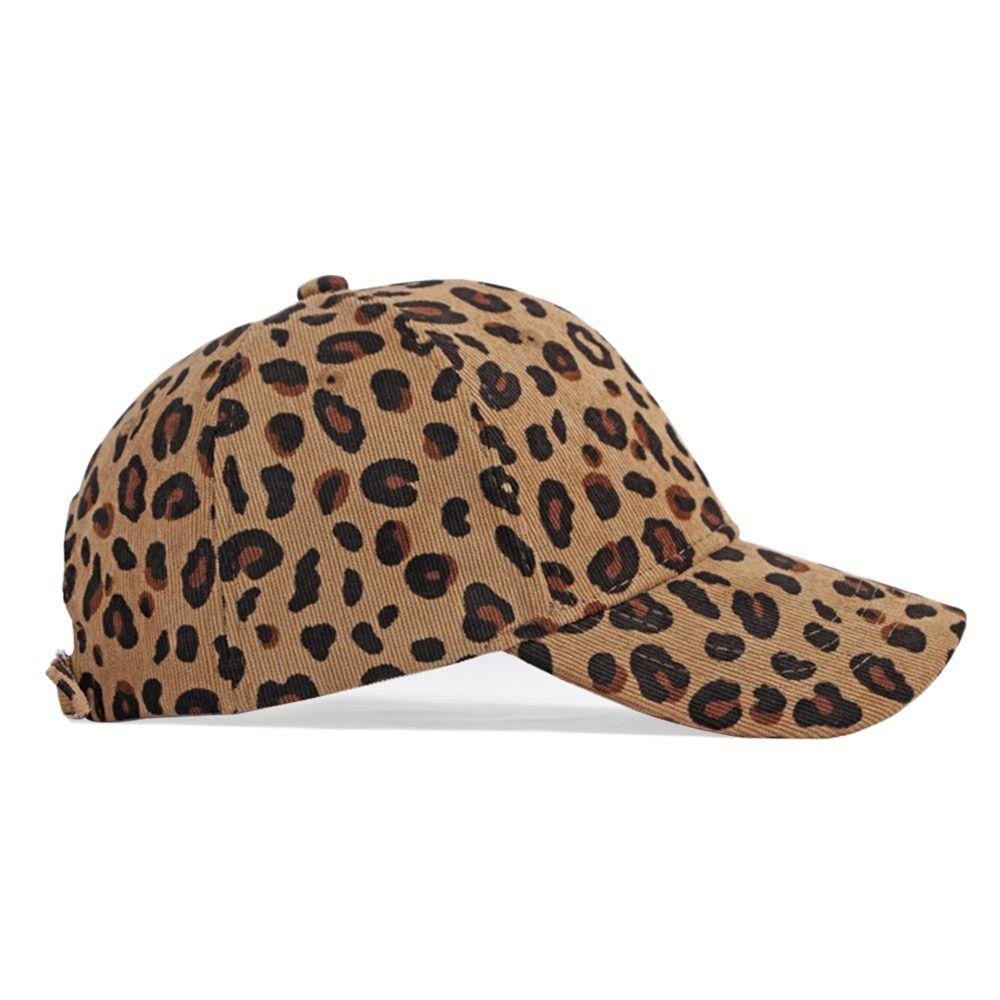 Velvet Leopard Print Hat Versatile Baseball Cap Fashionable Sunshade Hat Girls