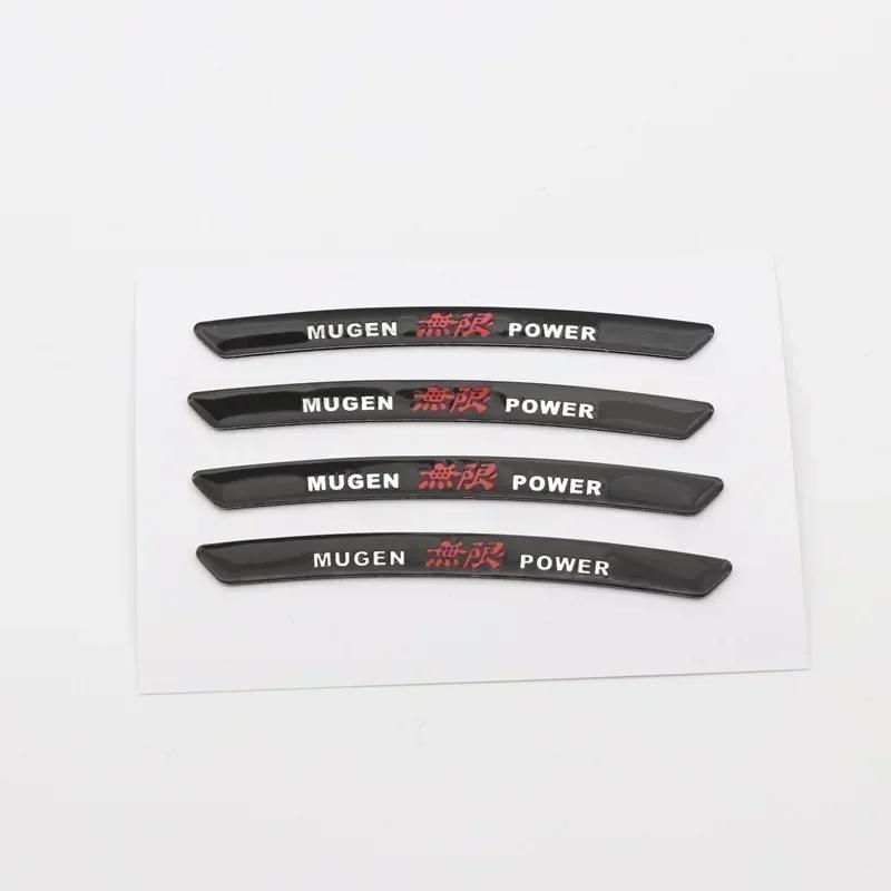 

4pcs Aluminum Mugen Logo Car Wheel Rim Hub Sticker Car Decoration For Honda Civic Accord Jazz CRV HRV Fit