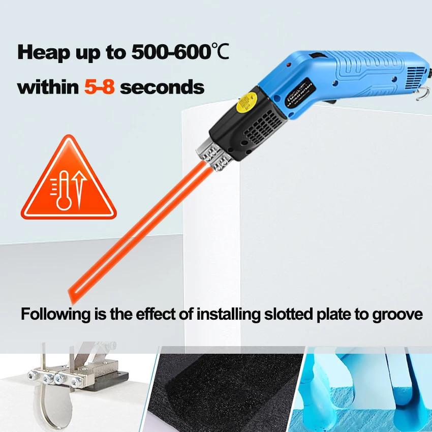 Electric Air Cool Hot Knife Foam Cutter Tool Machine Portable Slotting Groove Styrofoam Polystyrene Fabric Rope Cutter