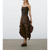 MD Spring/Summer New Arrival Women's Boqi Style Romantic Retro Brown Elegant Cake Dress Skirt 5245530
