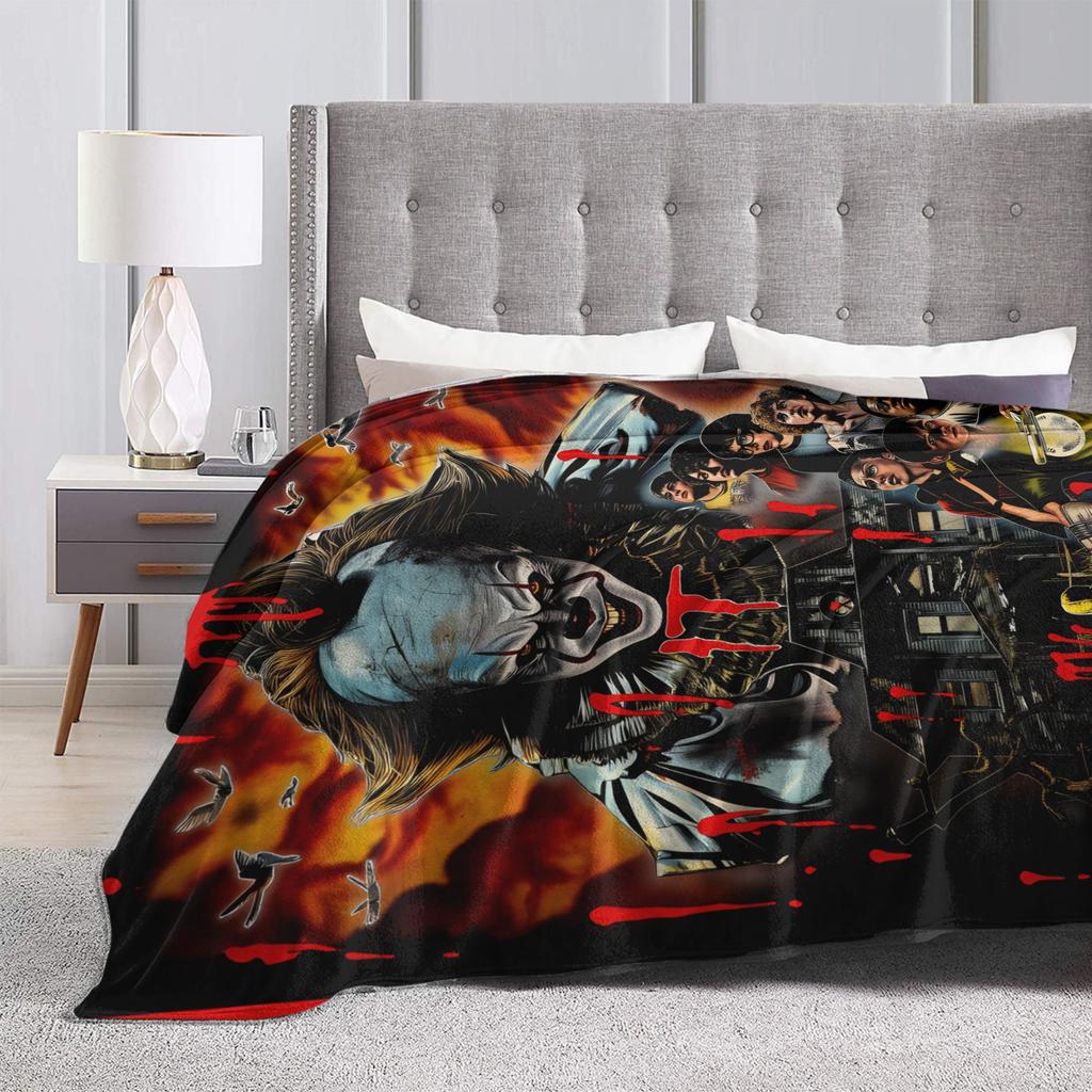 IT Welcome To The Derry Soft Warm Blanket Travel Office Plush Throw Blanket Home Decor Flannel Bedspread Sofa Bed Cover