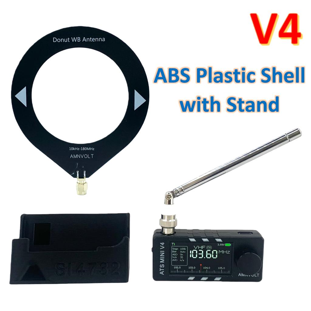 AMNVOLT V4 ATS MINI SI4732 Radio FM AM SSB LSB USB Receiver ALL Band DSP Radio Built-in Hi-Z Headphone Amplifier Circuit Radio