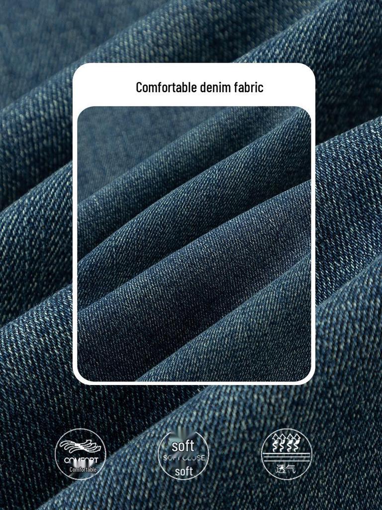 Women's High Waist Washed Retro Narrow Leg Jeans - Summer 2026 Korean Style