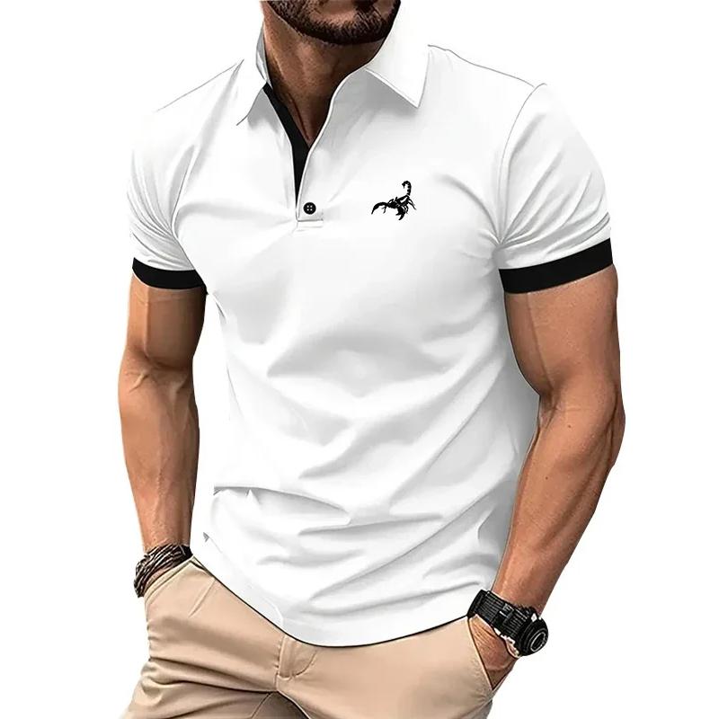 

Men s Golf Shirt Golf Polo Work Casual Lapel Short Sleeve Basic Modern Button Spring & Summer Regular Fit Sport Golf Shirt 5XL
