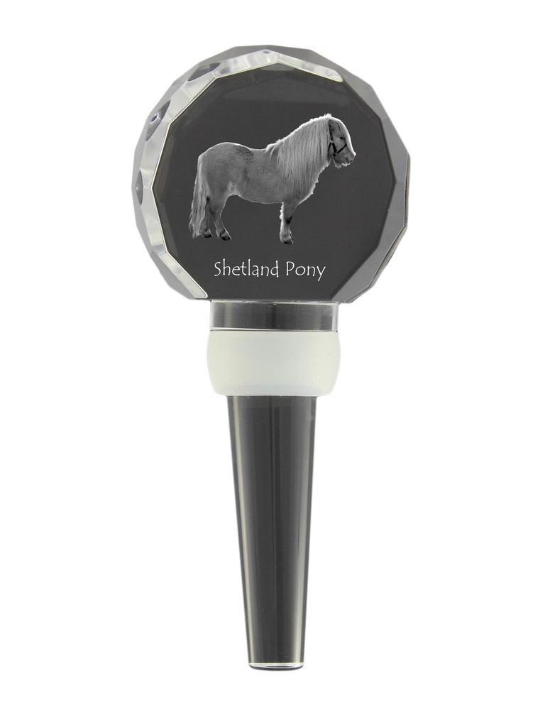 Shetland Pony – Crystal bottle stopper with horse, unique wine stopper with photo | Art-Dog