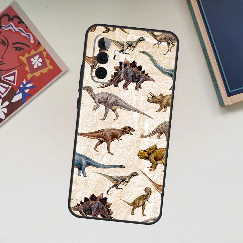 Dinosaur Pattern Case For Samsung Galaxy A17 A15 A54 A34 A14 A13 A23 A33 A53 A52 A32 A12 A56 A36 A16 A35 A55