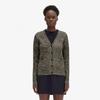 [Womens] Space Dye Rib Cardigan - Black Afpf2438103-X59