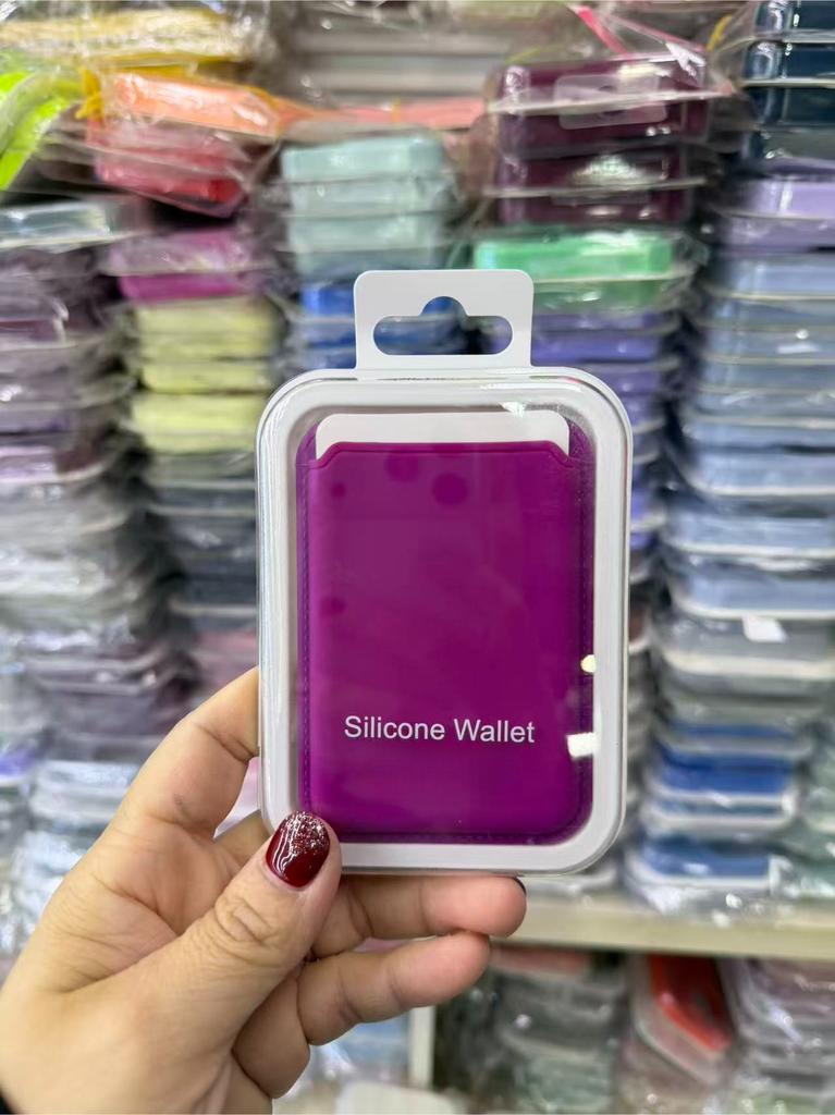 INS Candy Color Original Liquid Silicone Card Bag Case for Magsafe Phone Serie Portable Slim Strong Magnetic Card Storage Wallet