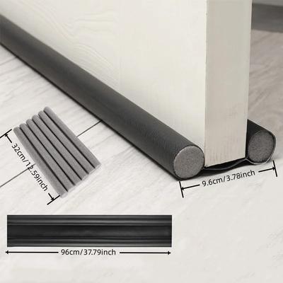 1PC 96cm/37.79inch Foam Door Bottom Seal Bedroom Acoustic Warmer Draft Stopper Cuttable Double Layer Draft Stopper Dust