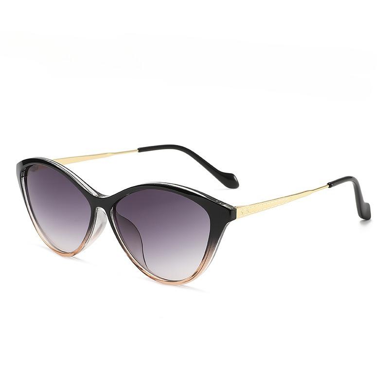 Fashion Cat Eye Sunglasses for Women Retro Vintage Trendy Black Frame UV400 Protection Shades Goggles for Summer Beach Driving