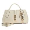 GUESS Cream Handbag for Women - Brooke High Society Satchel Cream White 330417