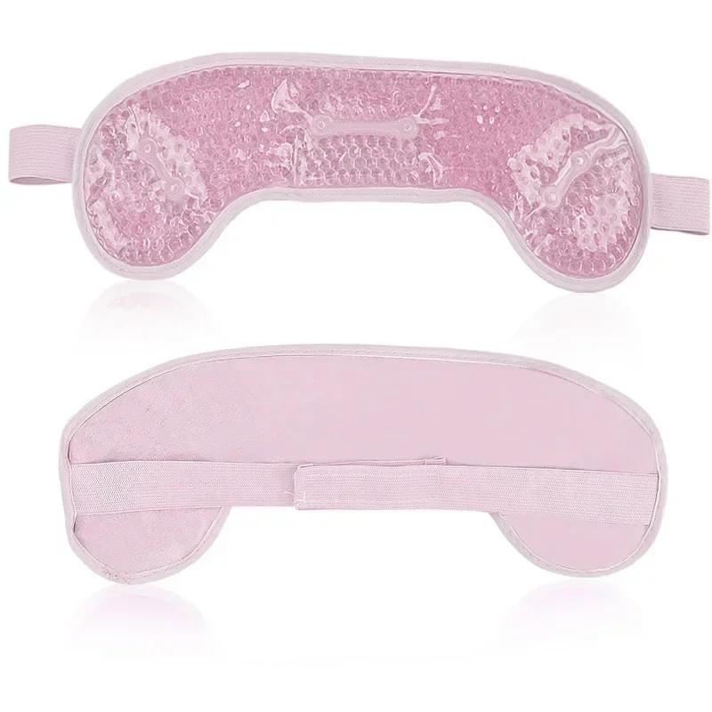 

Горячий/Холодный Гелевый Обертыш от Мигрени Пакет со Льдом с Гелевыми Шариками Мягкая Плюшевая Подкладка Ледяной Обертыш для Головной Боли Снятия Стресса СПА Массажер розовый