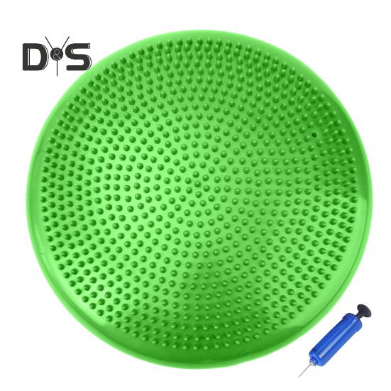 

Круглая балансировочная доска с насосом, толстая надувная подушка для сидения для йоги, фитнеса, массажа ног, снятия боли, покачивания, подушка для детей и взрослых, сенсорный балансировочный диск зелёный