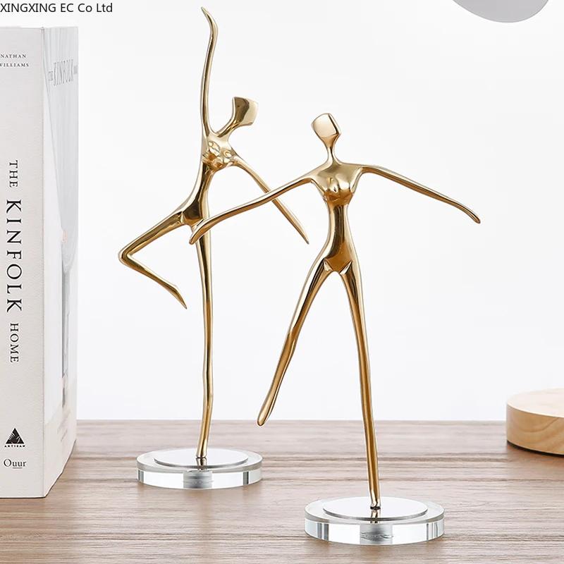 Pure Copper Ballet Girl Decoration Modern Light Luxury Creative Character Crafts Gift TV Cabinet Home Decoration Furnishings