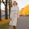 Cinemore Women's Sweater Solid Oversize Casual Pullovers Shirt Warm High Neck Basic Knitted Jumper Cashmere Bottoming Top