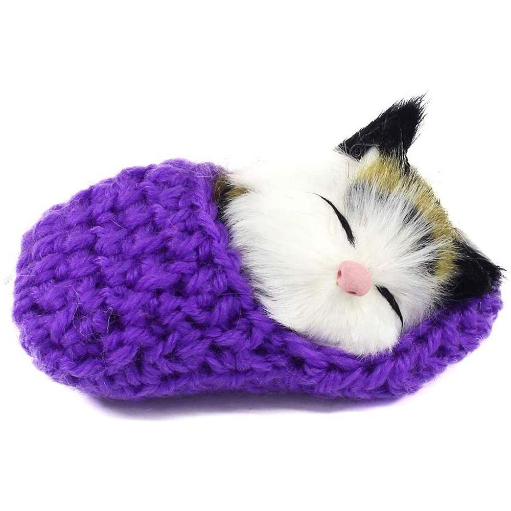 Sounds Sleeping Kitten Toy Slipper Sleeping Cat Simulation Sleeping Cats Mini Kittens In Shoes