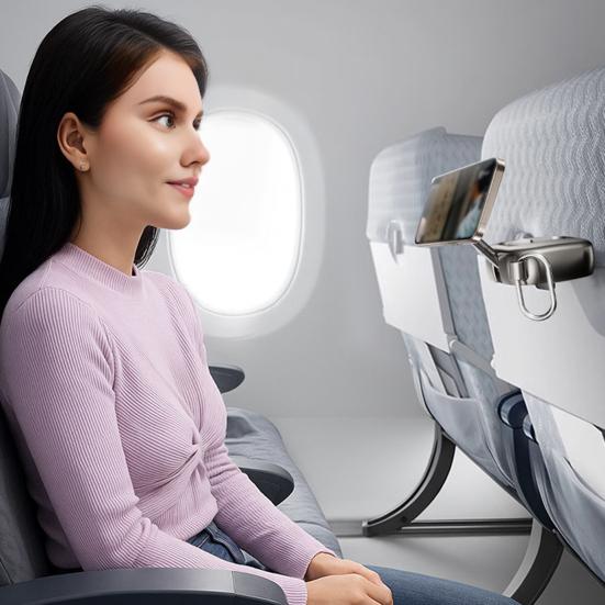 Mobile Phone Holder Adjustable 720 Degrees Angle Magnetic Airplane Travel Stand Compact Foldable Phone Mount