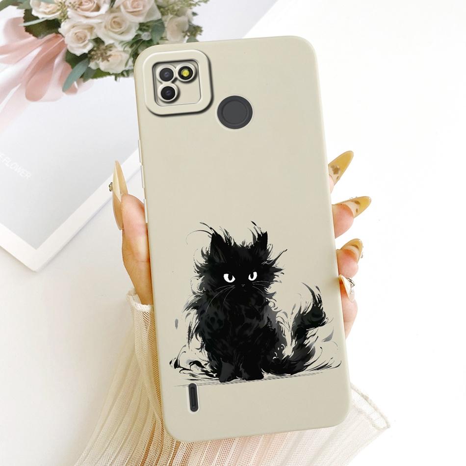 For Tecno Pop 4 LTE / Pop 4 Air Cute Cat Flower Cartoon Phone Case For Tecno Pop4 Lte 4Air Shockproof Soft Silicone Bumpers
