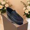 Men's Soft Leather Business Loafers - Slip-On Casual Formal Shoes