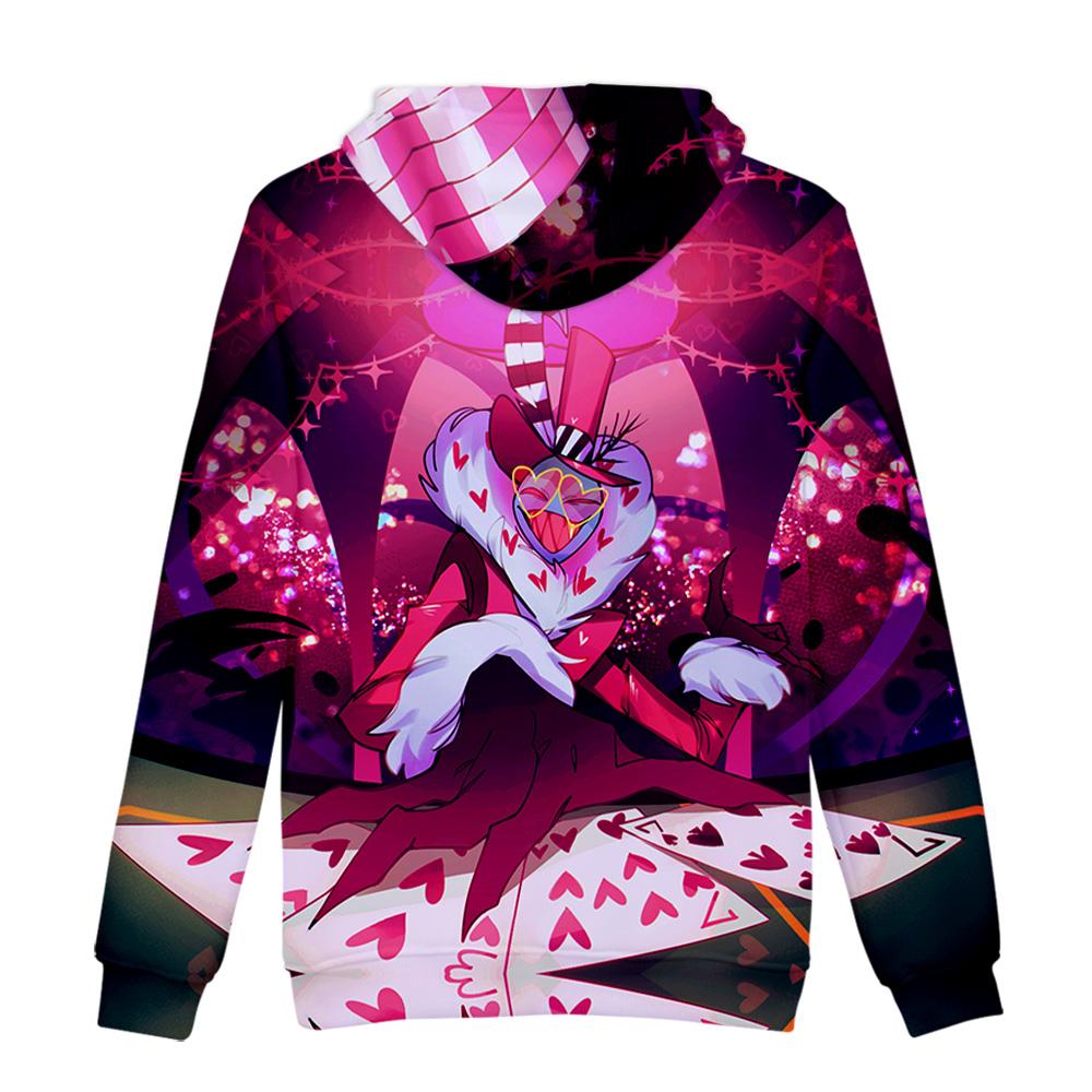 Men Women's Hooded Hazbin Hotel Printed Spring Autumn Pullover Sweatshirt Fashion Hoodie Casual Men Tracksuit Streetwear
