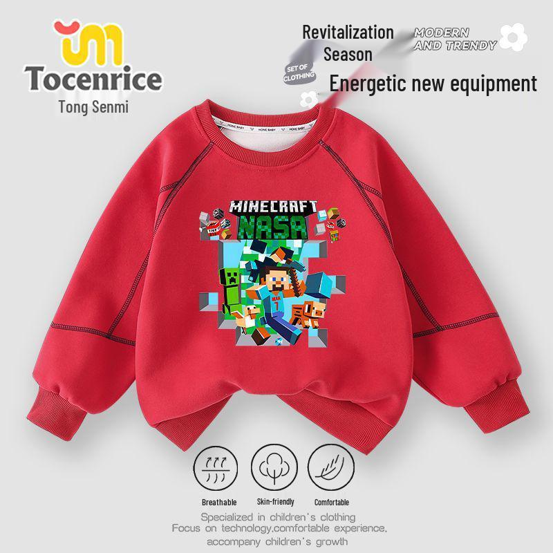 Men's Minecraft Crewneck Sweatshirt - Creeper & Steve Design for Kids