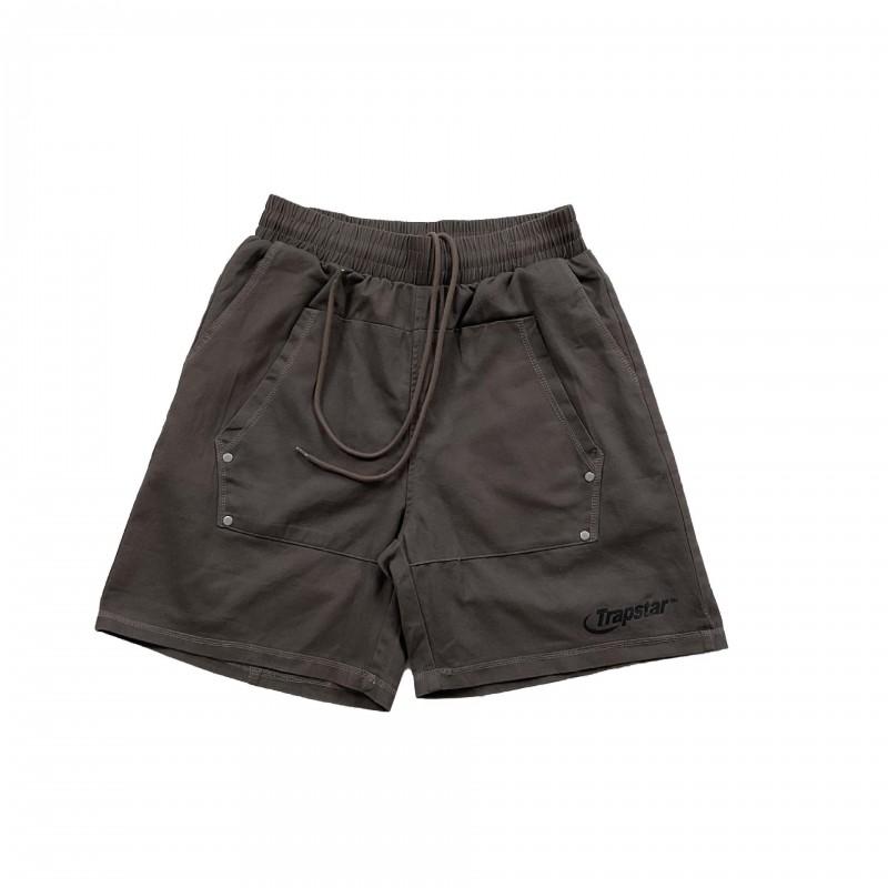 American High Street Trapstar Shorts Loose Fit 5-Pocket Letter Embroidery Men Women Casual Cargo Style