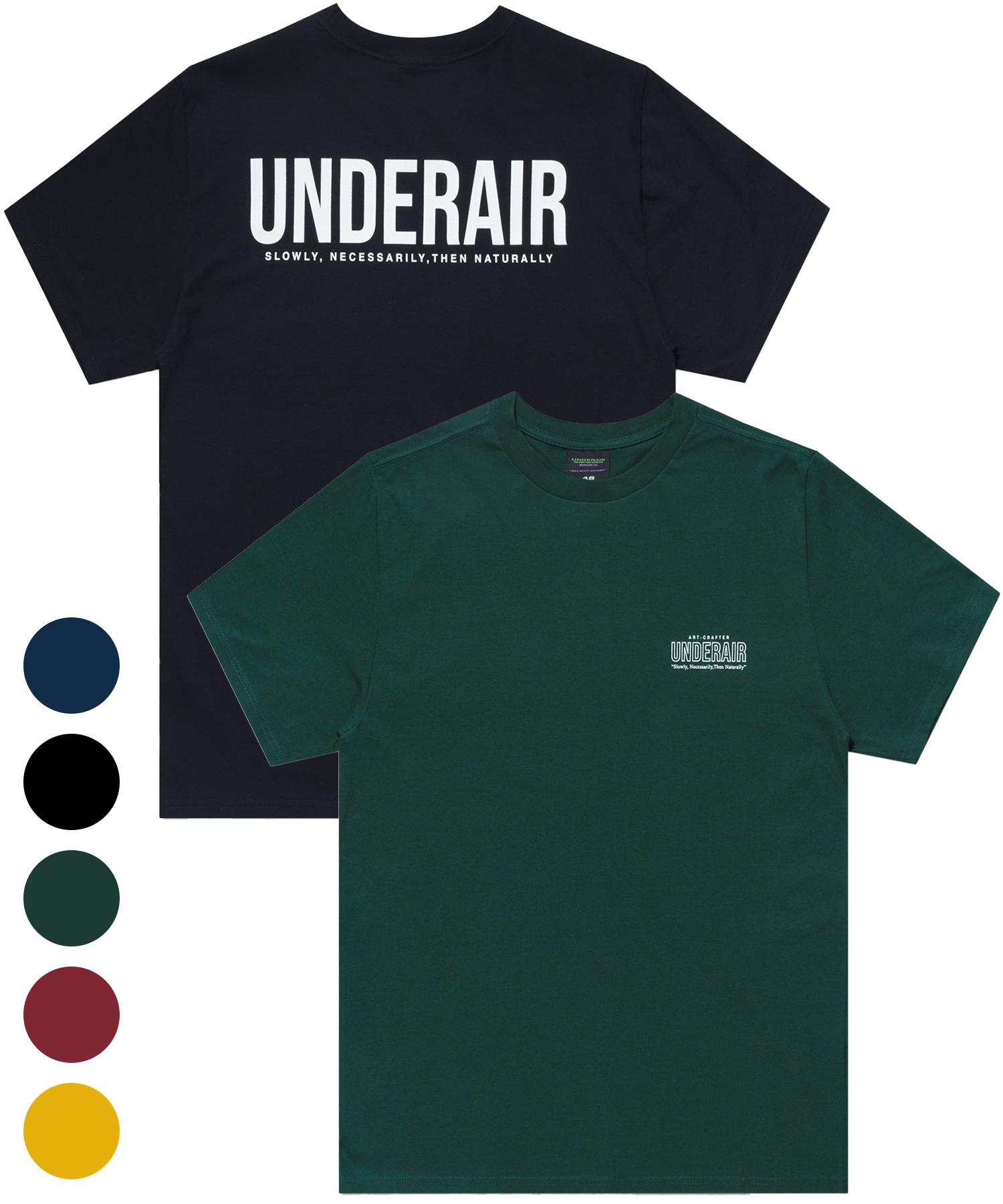 Under Air Slowly Semi-Overfit 20-Count Short Sleeve T-Shirt (5 Colors) Burgundy - M